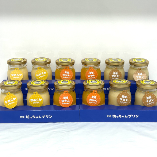 愛媛ならではのセット! なめらか/愛媛みかん/愛媛マロン12個入り